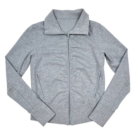 Lululemon Jackets & Blazers - Lululemon Gather Up Jacket Womens Size 6 Gray Full Zip Activewear Scrunch